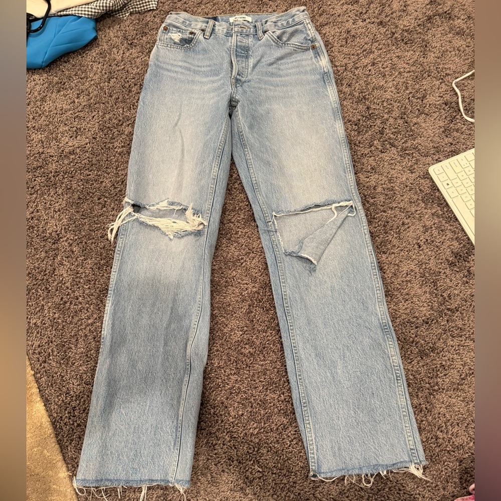 Redone Vintage High Waist Straight leg Denim